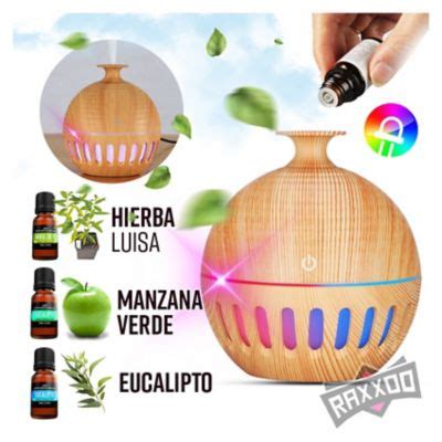 Humidificador difusor de aroma con luz led ultrasónico aromaterapia