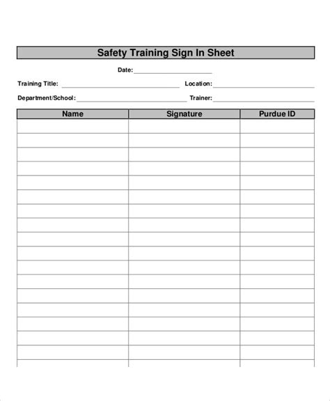 Patient Free Printable Sign In Sheet Template Many Institutions