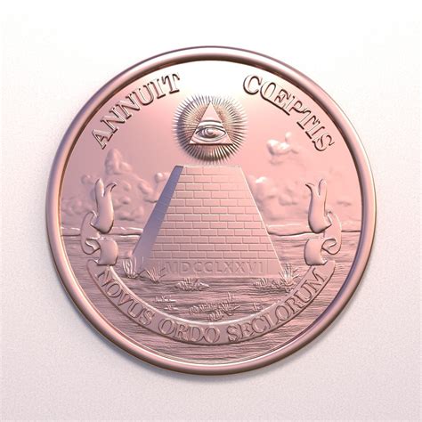 Great Seal Of The United States Reverse Side 3d Model Cgtrader