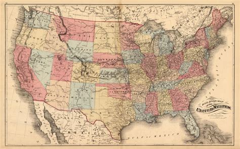Railroad Map of the United States - Art Source International