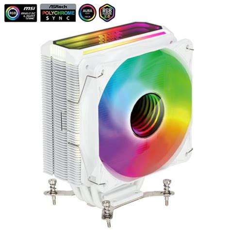 Sama Aluminum Addressable Rgb Cpu Air Cooler 120mm Cooling Fan 4 Heat Pipe Argb Rgb Cpu Heatsink