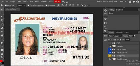 Arizona Driver License Psd Template[2017] Fakedocshop