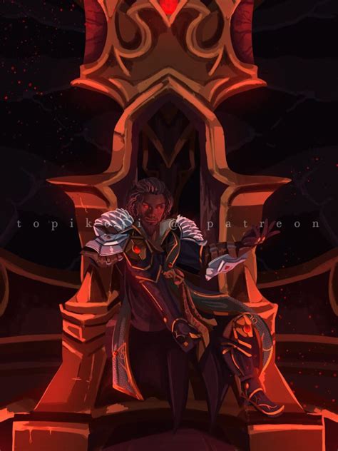 The Black Prince Wrathion Throne Print World Of Warcraft Dragonflight