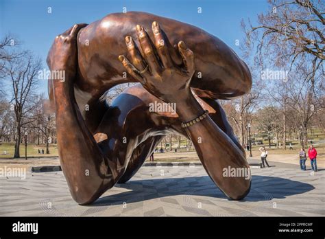 Boston Ma Us March 21 2023 The Embrace Sculpture In The Boston Common Honoring Dr Martin