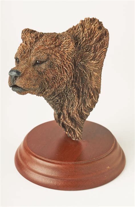 This Small Realistic Grizzly Bear Bust By Kirt Curtis Is A Challenge To