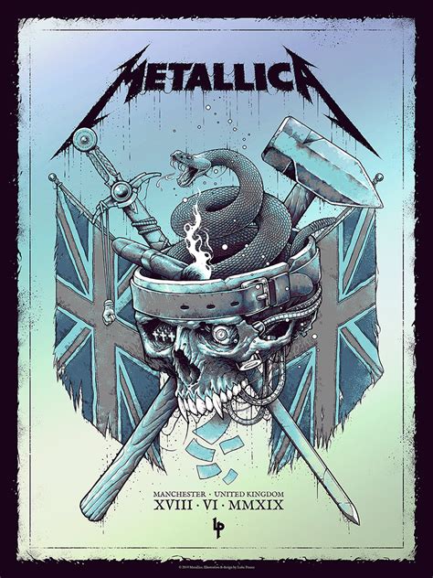 METALLICA MANCHESTER 2019 On Behance Tour Posters Gig Posters Band