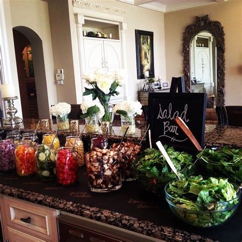 Salad Bar For Lunch 💗 Wedding Salad Bar Salad Bar Party Bridal Shower Food