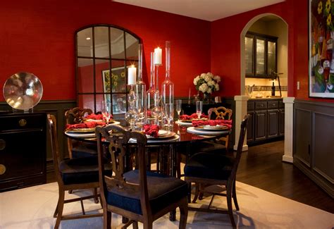 red dining room decor