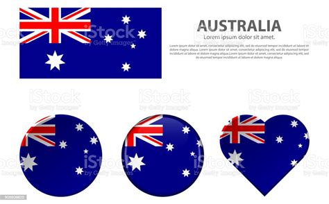 Bendera Dan Kumpulan Ikon Vektor Australia Ilustrasi Stok - Unduh ...