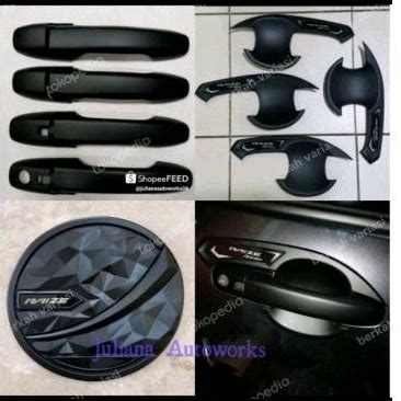 Jual Paket Cover Handle Komplit Raize Dan Rocky Warna Hitam Doff