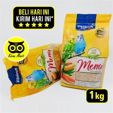 Jual Pakan Makanan Burung Import Menu For Budgies Budgie Vitakraft Kg