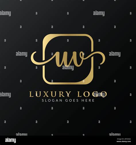 Initial UV Letter Logo Design Vector Template Abstract Luxury Letter