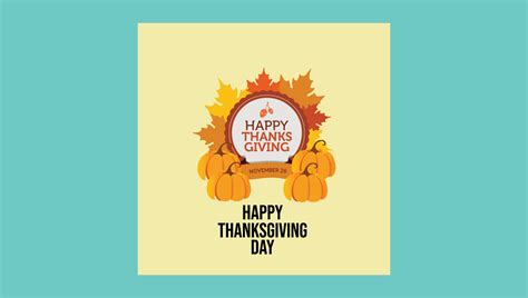 thanksgiving social media template 13404280 Vector Art at Vecteezy