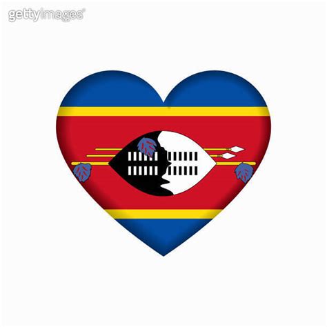 Eswatini flag heart shaped sign Vector illustration 이미지 1714851113