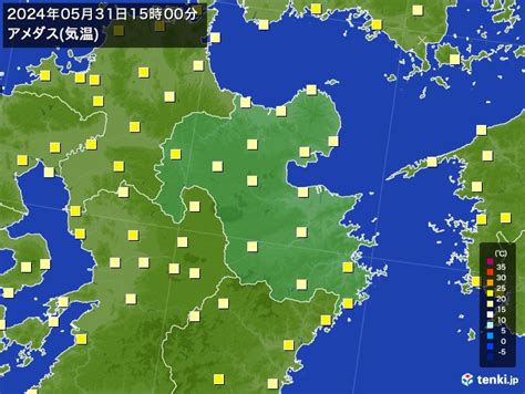 大分大分県の過去のアメダス2024年05月31日 日本気象協会 Tenkijp