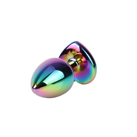 Rainbow Heart Plug Anal Multicolor Con Joya Talla M Sinsapple