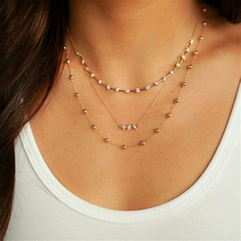 Necklaces Dana Rebecca Designs Alexa Jordyn Multi Shape Diamond Bar