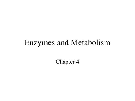 PPT - Enzymes and Metabolism PowerPoint Presentation, free download ...