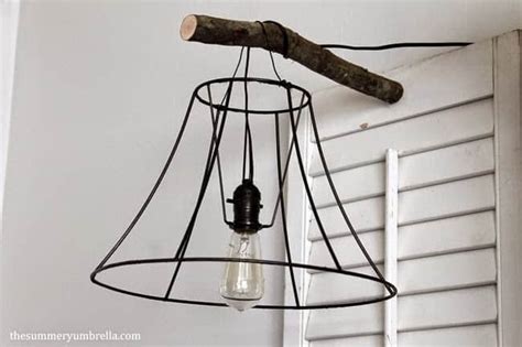 Super Simple DIY Upcycled Lamp Shade Pendant Light