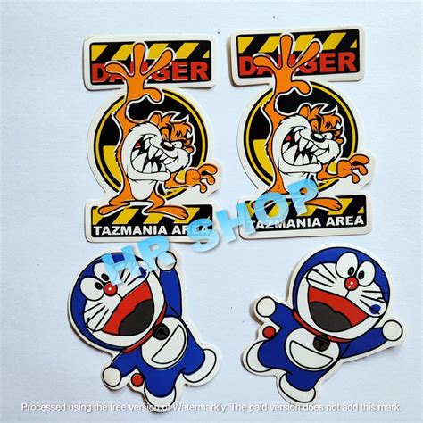 Jual Stiker Keren Motor Stiker Doraemon Tazmania Keren Isi Pcs