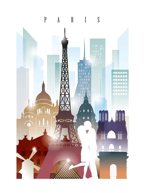 Paris Skyline Drawing at PaintingValley.com | Explore collection of ...