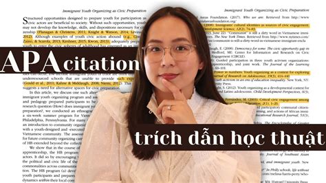 TRÍCH DẪN NHƯ THẾ NÀO ĐỂ KHÔNG BỊ “ĐẠO VĂN”? // APA Citation - YouTube