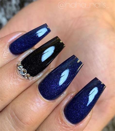 Elegant Navy Blue Nail Colors And Designs For A Super Elegant Look