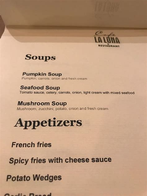 Menu At Laluna Restaurant Ras Al Khaimah 25°4253 55°4957 4 7 St