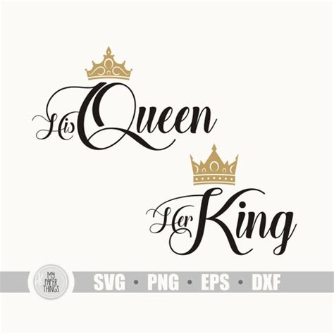 His Queen Her King Svg King and Queen Svg Couple Svg Shirt - Etsy