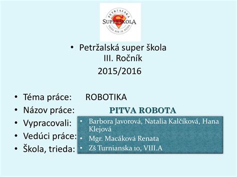 Petržalská Super škola Iii Ročník Ppt Stáhnout