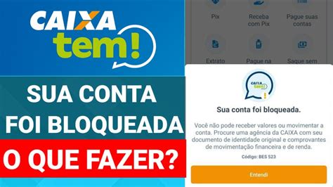 CAIXA TEM SUA CONTA FOI BLOQUEADA VOCÊ NÃO PODE RECEBER VALORES OU