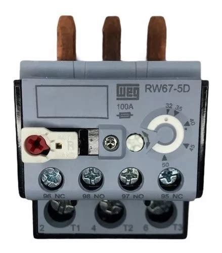 Relé De Sobrecarga Térmico Tripolar Rw67 32a A 50a Weg