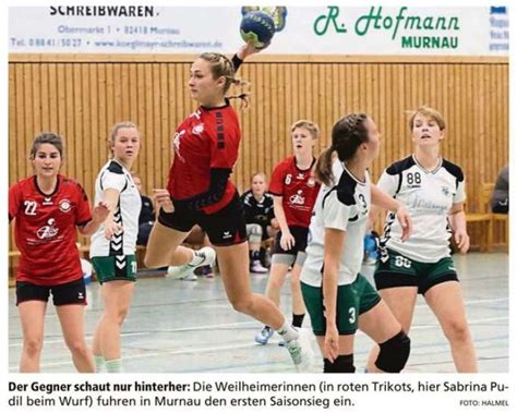 Handball Beherzte Mannschaftsleistung Tsv Weilheim E V