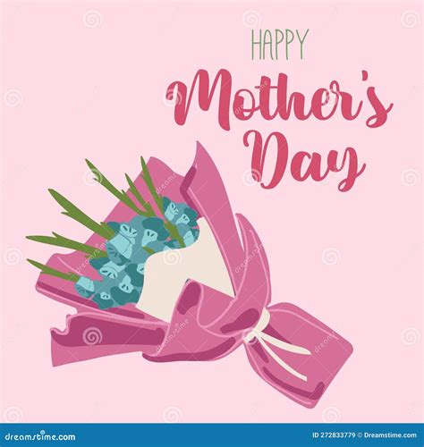 Happy Mothers Day Greeting Card Mother S Day Calligraphy Card Poster Vector Illustration