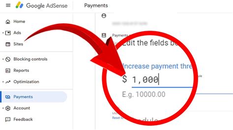 How To Change Google Adsense Payment Threshold Youtube