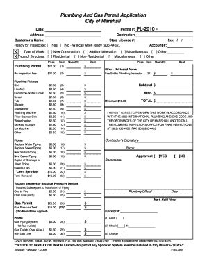 Fillable Online Plumbing Form Xls Decision Memorandum Special Use