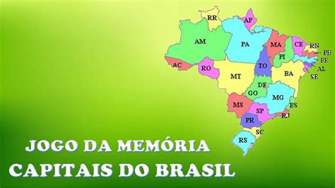 Atividade Adaptada Jogo da Memória Capitais do Brasil YouTube