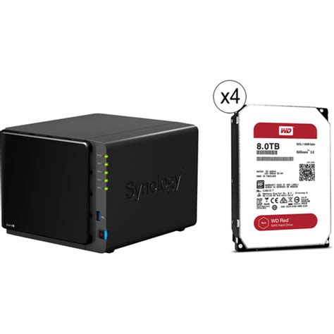 Synology DiskStation 32TB DS916 4 Bay NAS Server Kit 4 X 8TB