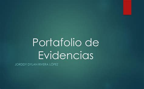 Portafolio De Evidencias Taller De Portafolios Portafolio De