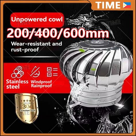 200 400mm Stainless Steel Roof Ventilator Wind Turbines Air Vent Attic Ventilator Shopee