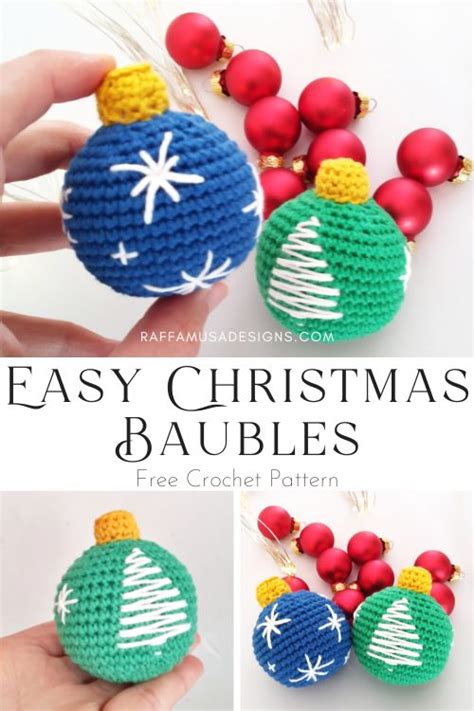 Crochet Christmas Baubles Raffamusadesigns Crochet Christmas