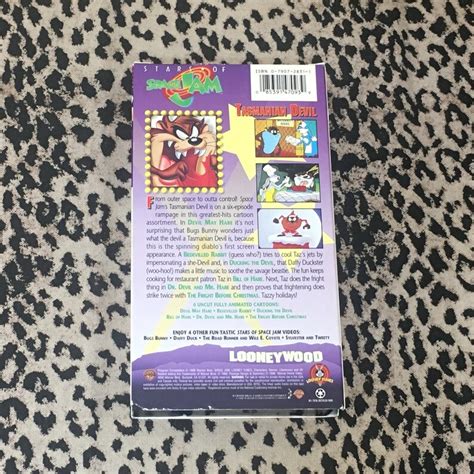 Stars Of Space Jam Tasmanian Devil Vhs Retro Space Jam Etsy