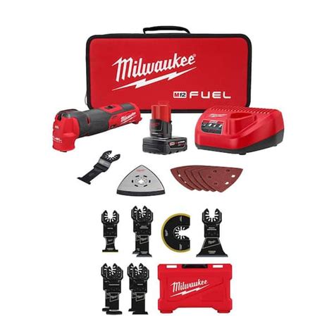 Milwaukee M12 FUEL 12V Lithium-Ion Cordless Oscillating Multi-Tool Kit ...