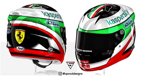 Italian Monza Themed Ferrari Helmet Spood Overtake Formerly