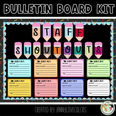 Staff Shout Outs Bulletin Board Classroom Decor Door Decoration Staff