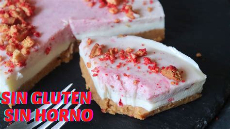 Tarta De Queso Y Fresa Sin Horno Sin Gluten Extremadamente FÁcil