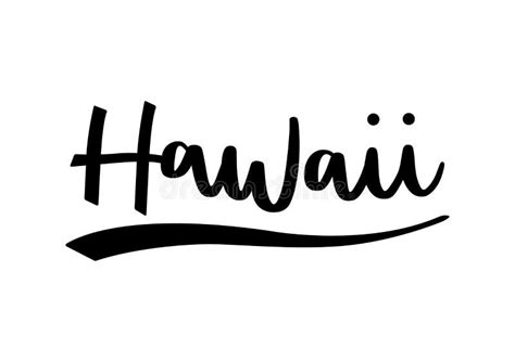 Letras De La Mano De Hawaii En El Fondo Blanco Ilustraci N Del Vector