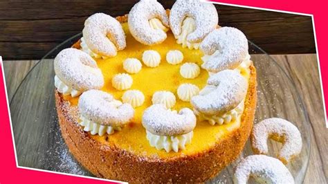 Käsekuchen Einfach Unglaublich Lecker Mit Vanillekipferl Plätzchen Vanille Kipferl Cheesecake