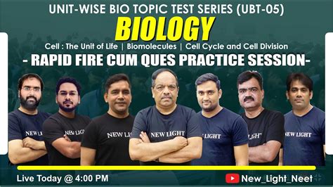 LIVE NEET 2024 BIOLOGY RAPID FIRE REVISION UNIT WISE BIO TEST UBT