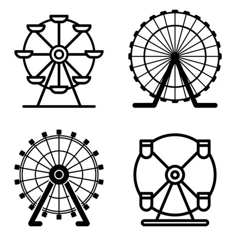 Premium Vector Ferris Wheel Icon Vector Illustration Logo Design